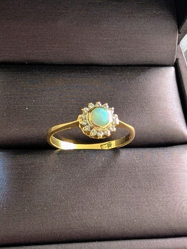 18k goldring mit opal - 18k, und