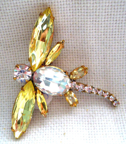 Strass brosche libelle - strass,
