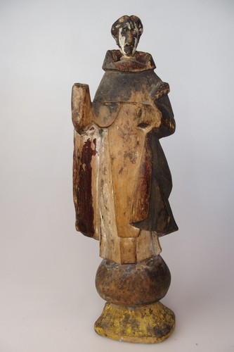 Antike heiligenfigur holz - heiligenfigur,