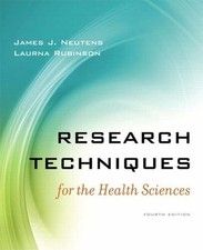 Research Techniques for the Health Sciences Buch Pearson