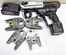 Roller Akku Pressmaschine Presszange mit Rems Pressbacken 15-35 für Viega