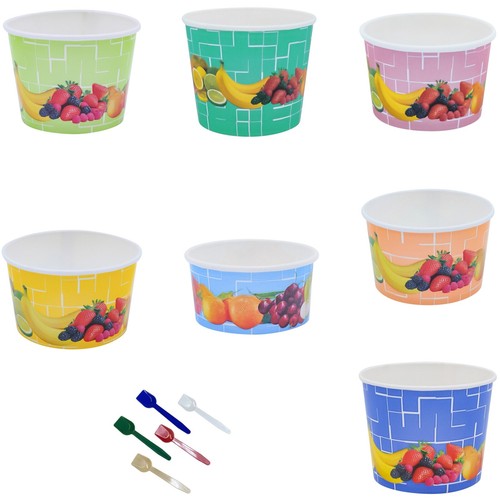 Eisbecher pappe rund 100 - eisbecher,