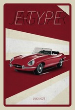 Blechschild 20x30 Jaguar E-TYPE Werbe Schild Kult Auto Sammler Geschenk