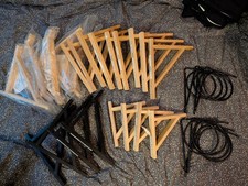 EKBY VALTER Konsole Birke 3x28x31 cm 14x groß, 4x schwarz, 4x klein, 8x Metall