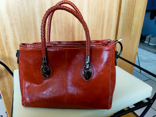 Echte ledertasche boston bag - (,
