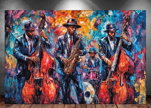 Leinwand bild xxl musiker - leinwand,
