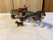 Schleich 40190 Pferdekutsche  Kutsche mit Kutscher und Clydesdale Stute (2004)
