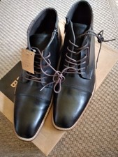 Bull Boxer Herren-Stiefeletten, Echtleder, schwarz, Gr. 43, NEU