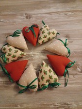 Tilda 9 Herzen Stoffherzen Dekoration Landhaus Weihnachten Advent Geschenk