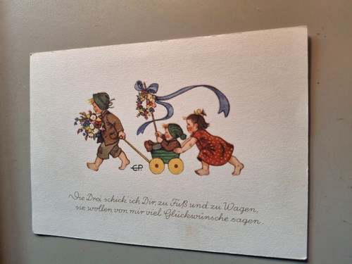 Alte glückwunschkarte - alte,