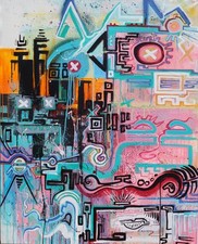 GEMÄLDE abstrakt C. FANTA