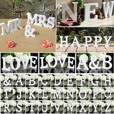 A-Z Form Holzbuchstaben Holz Alphabet Wort Freistand Braut Hochzeit Party Deko