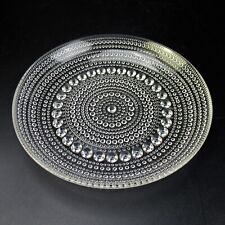 Nuutajärvi / Iittala Glas Teller Serie Tauperle / Kastehelmi Oiva Toikka 14cm
