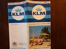 KLM World Time Table - 1 November 1968 - 31 March 1969