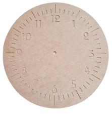 Holz Zifferblatt DIY 28 cm Durchmesser MDF graviert mit Strichen Zahlen Wanduhr