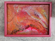 Bild; Acryl; Leinwand; Dekoration; Schwarzlicht; Pink; 40x30 cm