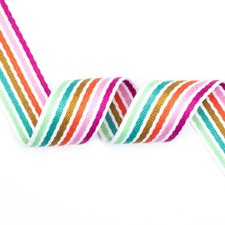 Gurtband Streifen 38 mm bunt -