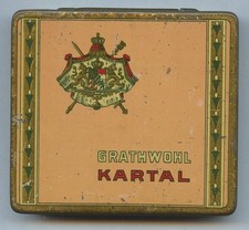alte Blechdose für 20 Zigaretten , Grathwohl Kartal , München , um 1910