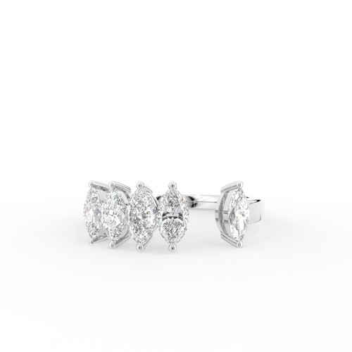 18k weißgold marquise - 18k, form