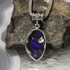 Schwarz Opal Anhänger, 925