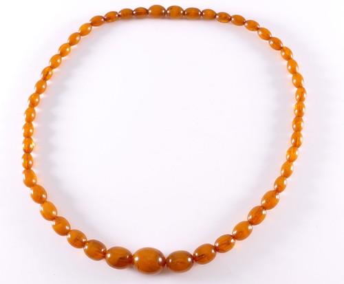 Collier bernstein orange ovale - bernstein,