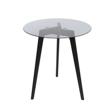 Beistelltisch - schwarz - Glas