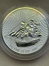 2 Oz Cook Island 9999 Silbermünze „Bounty“ Schiff 2020 (62,2g Feinsilber) TOP✅