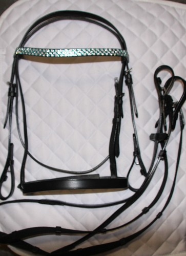 Strass leder reittrense - ",