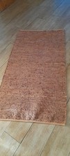 Leder Fleckerl Teppich - braun