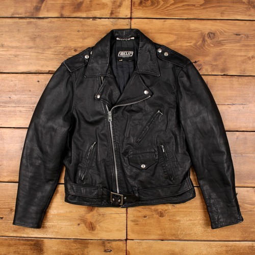 Vintage fidelity leder biker - fidelity,