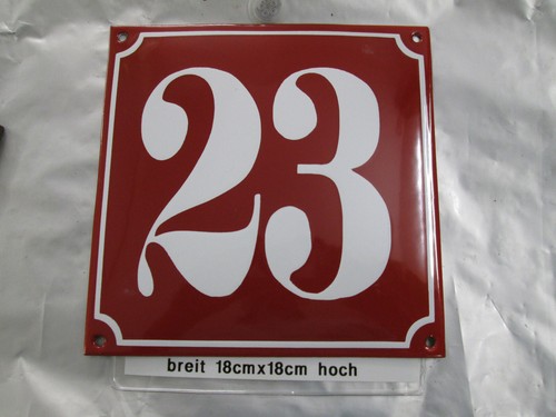 Hausnummer emaille 23 - nr,