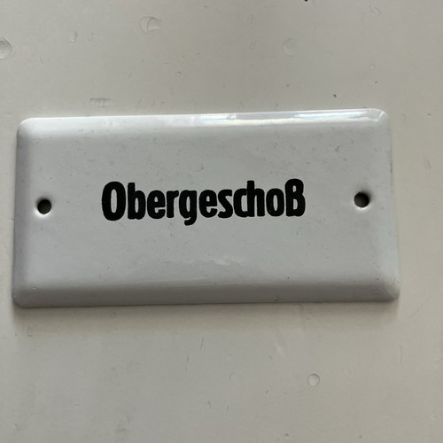 Emaille schild obergeschoß - schild,