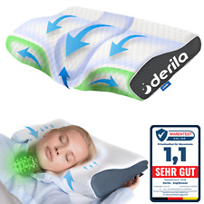 DERILA® | Ergonomisch Memory Foam Kopfkissen für Seiten, Rücken & Bauchschläfer