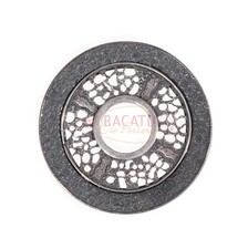 Das Original RING DING Scheibe "stargate" 26 mm 925 Sterlingsilber geschwärzt