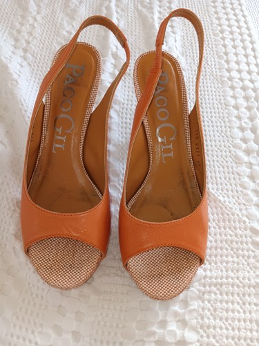 Slingpumps paco gil orange - slingpumps,