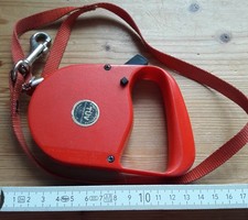 Flexi Hundeleine, automatischer Aufrollmechanismus– rot – für kleine Hunde