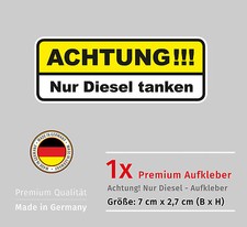 Aufkleber nur diesel tanken - aufkleber,