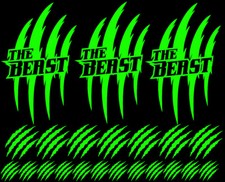 19x Monster Kralle Sticker