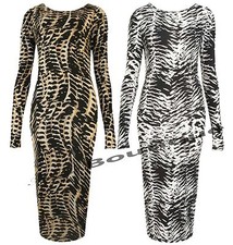 Neu Damen Leopard Zebra