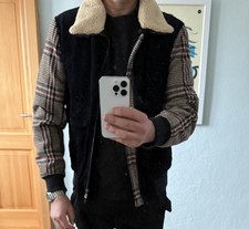 Jacke Cord dunkelblau und karo