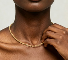 24'' Damen 4mm Solid 18K