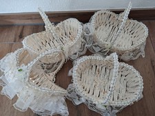 Streukörbchen Blumenkinder weiß 4 Stück kurz praktisch 18x13