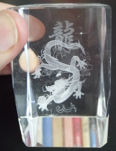 Glasdeko 3d gelaserter - -,