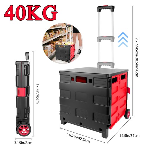 40kg faltbarer einkaufstrolley - 40kg,
