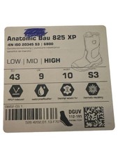 Atlas Anatomic Bau 825 XP Herren Arbeitsschuhe S3 Leder Schwarz Gr. 43