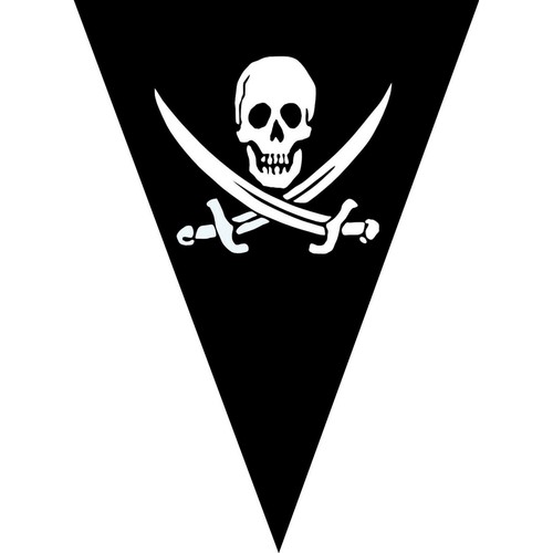 Piraten fahnengirlande - piraten,