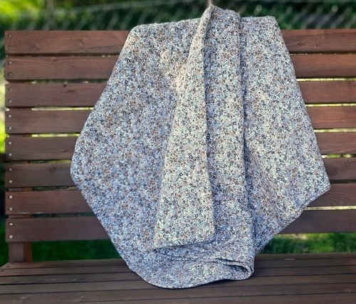 Plaid steppdecke blumen braun - steppdecke,