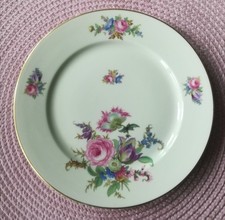 Rosenthal Teller Porzellan Blumen Rosen 19cm Gold-Rand Nachlaß