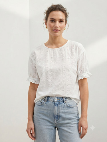 Cassiopeia lochstick bluse - cassiopeia, lochstick‑bluse