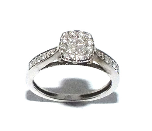 Damen 9ct karat weißgold - damen, 9